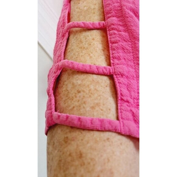 Out of the Box by Color Me Cotton XL Pink Long Sleeve Tunic Cutwork Sleeve - Picture 5 of 6